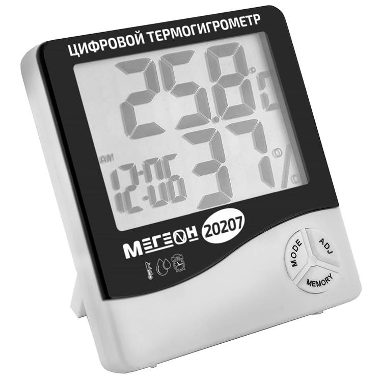 Термогигрометр настольный МЕГЕОН 20207 фото